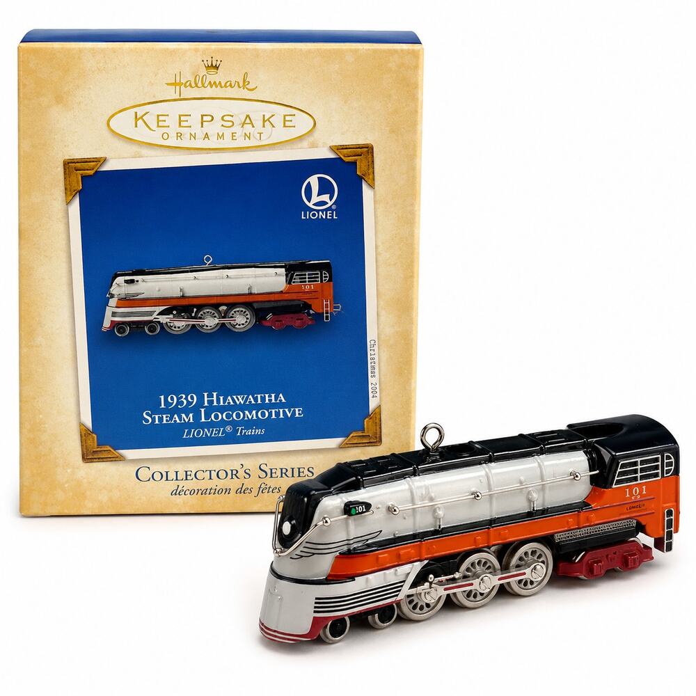 Vintage 2004 Hallmark Lionel 1939 Hiawatha Steam Locomotive #9 Ornament QX8454